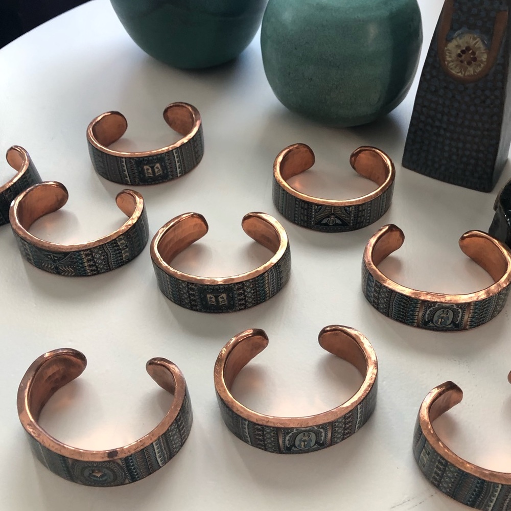 Datura Art Handmade Global Artisans Copper Cuffs - Picture 13 of 14